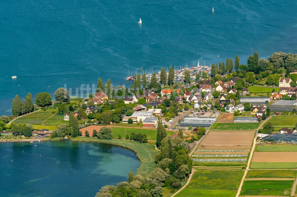 Luftbild Reichenau - See- Insel Reichenau im Bodensee im Bundesland Baden-Württemberg, Deutschland