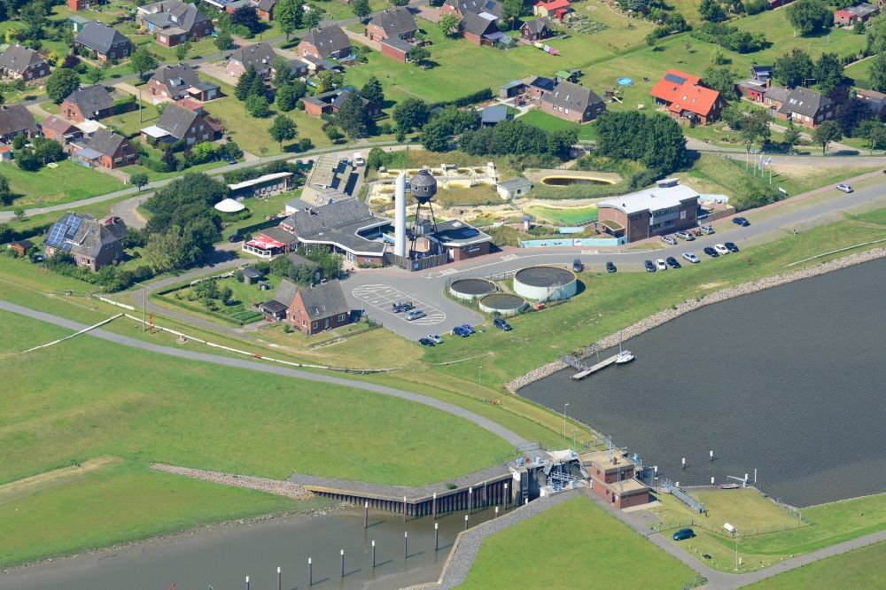 Luftbild Friedrichskoog - Seehundstation Friedrichskoog e.V. An der Seeschleuse in Friedrichskoog im Bundesland Schleswig-Holstein