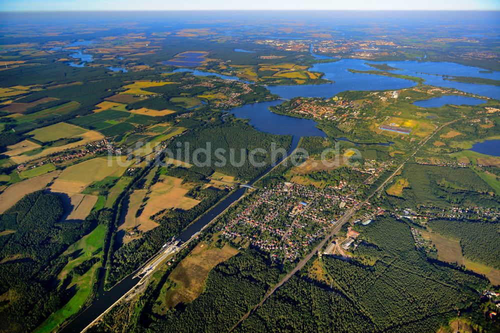 Luftaufnahme Kirchmöser - Seen- Kette und Uferbereiche in Kirchmöser im Bundesland Brandenburg, Deutschland