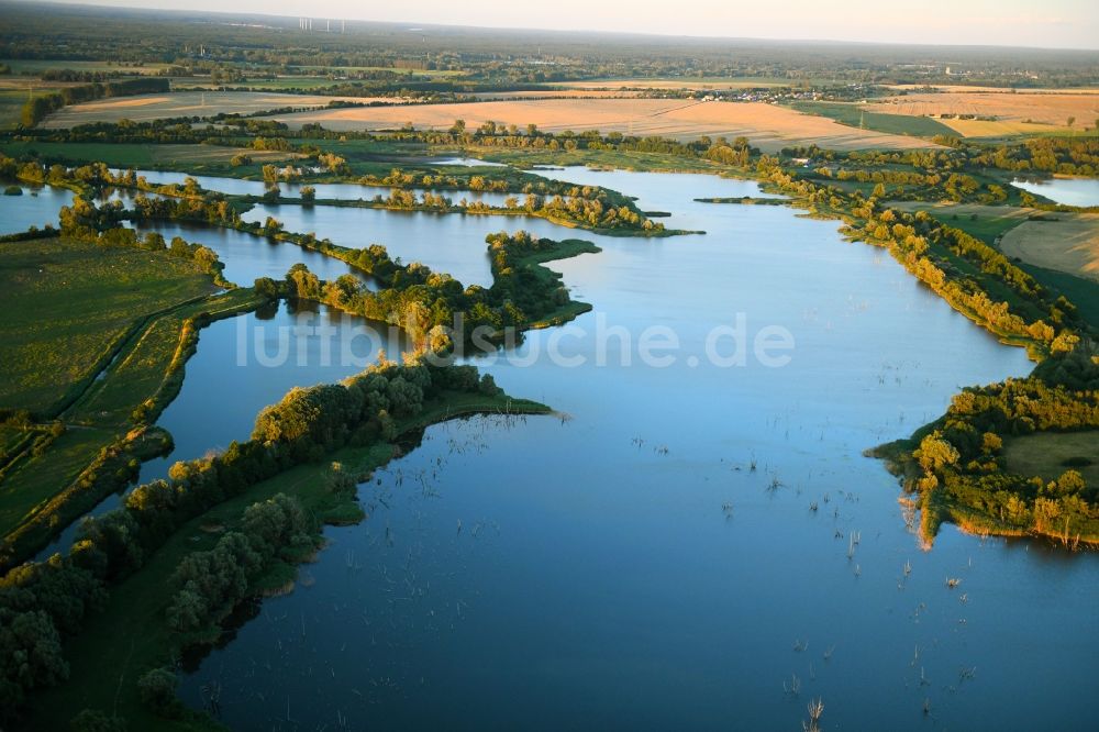 Luftbild Ziegelscheunen - Seen- Kette und Uferbereiche des Sees Biotopverbund Welsengraben in Ziegelscheunen im Bundesland Brandenburg, Deutschland