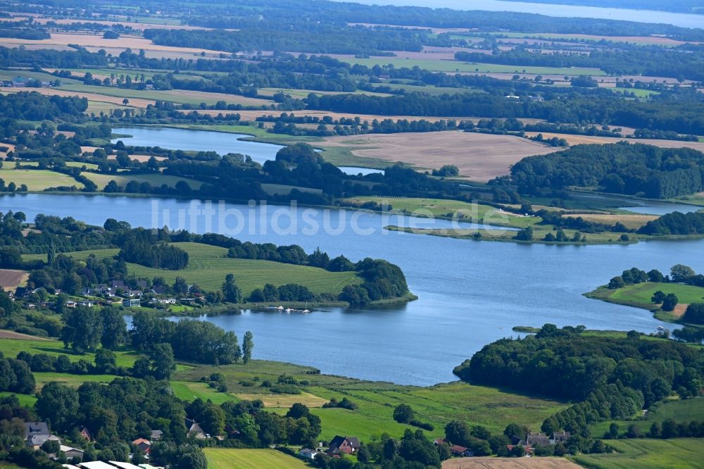 Luftaufnahme Schaalby - Seen- Kette und Uferbereiche des Sees Schlei in Schaalby im Bundesland Schleswig-Holstein, Deutschland