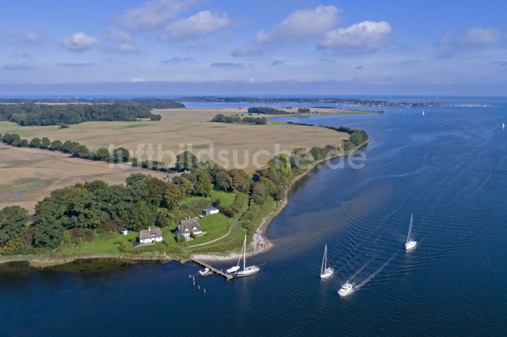 Luftbild Kappeln - Segelboote bei Kappeln im Bundesland Schleswig-Holstein, Deutschland