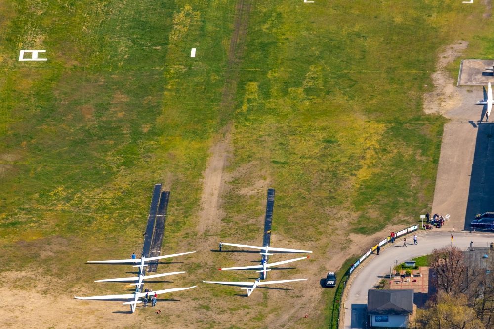 Luftbild Dorsten - Segelflug- Gelände auf dem Flugplatz im Ortsteil Feldmark in Dorsten im Bundesland Nordrhein-Westfalen, Deutschland