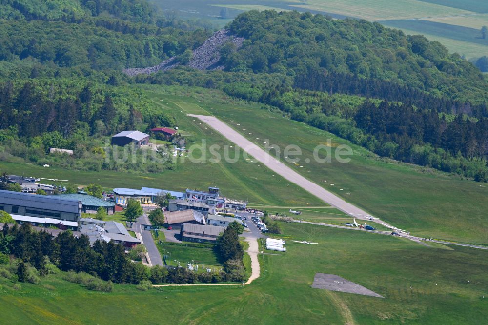 Luftbild Gersfeld (Rhön) - Segelflug- Gelände auf dem Flugplatz Wasserkuppe in Gersfeld (Rhön) im Bundesland Hessen, Deutschland