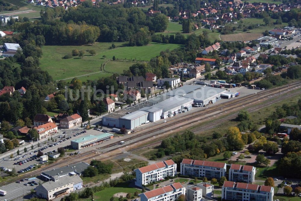 Luftbild Weissenburg im Elsass / Wissembourg - Sektkellerei in Weissenburg
