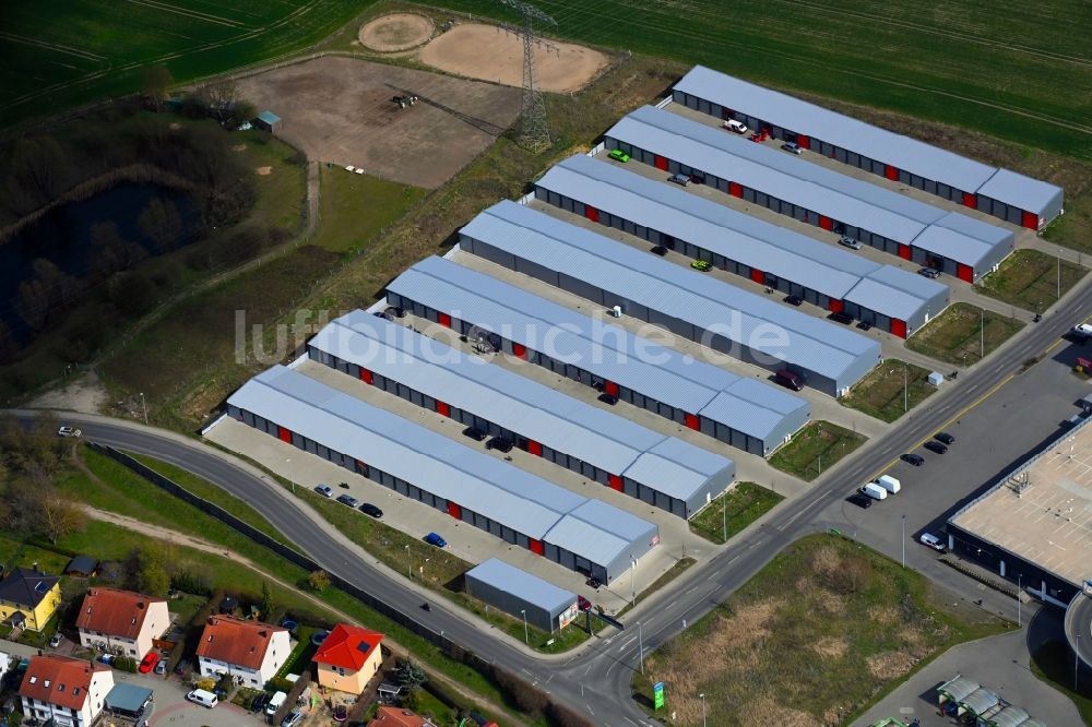 Luftaufnahme Ahrensfelde - Self Storage Lagerhauses im Ortsteil Eiche in Ahrensfelde im Bundesland Brandenburg