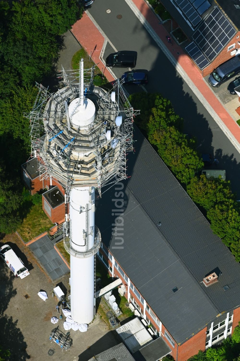 Luftbild Niebüll - Sendemast Telecom in Niebüll im Bundesland Schleswig-Holstein, Deutschland