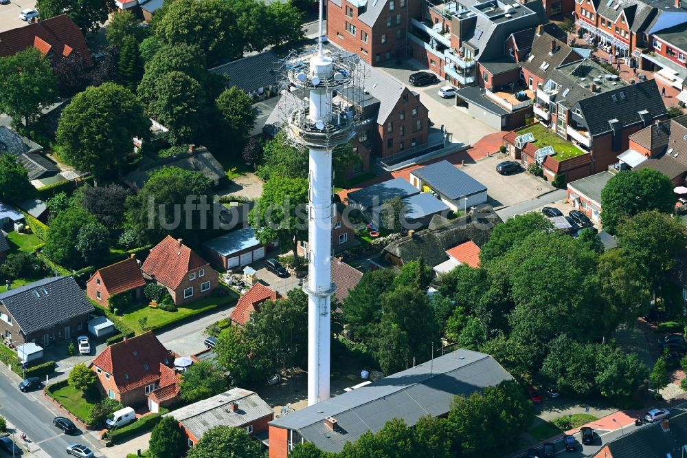Luftaufnahme Niebüll - Sendemast Telecom in Niebüll im Bundesland Schleswig-Holstein, Deutschland
