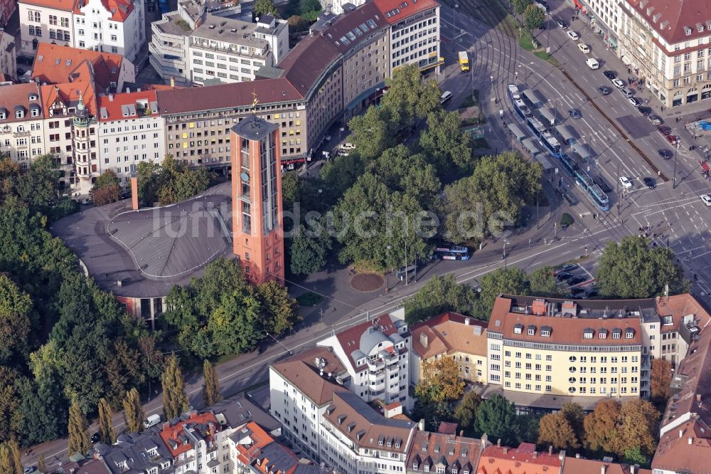 Luftbild München - Sendlinger- Tor- Platz mit St. Matthäus in München im Bundesland Bayern