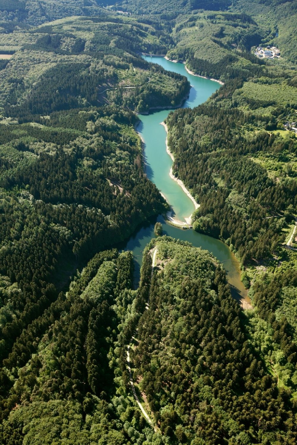 Luftbild Solingen - Sengbachtalsperre in Solingen im Bundesland Nordrhein-Westfalen
