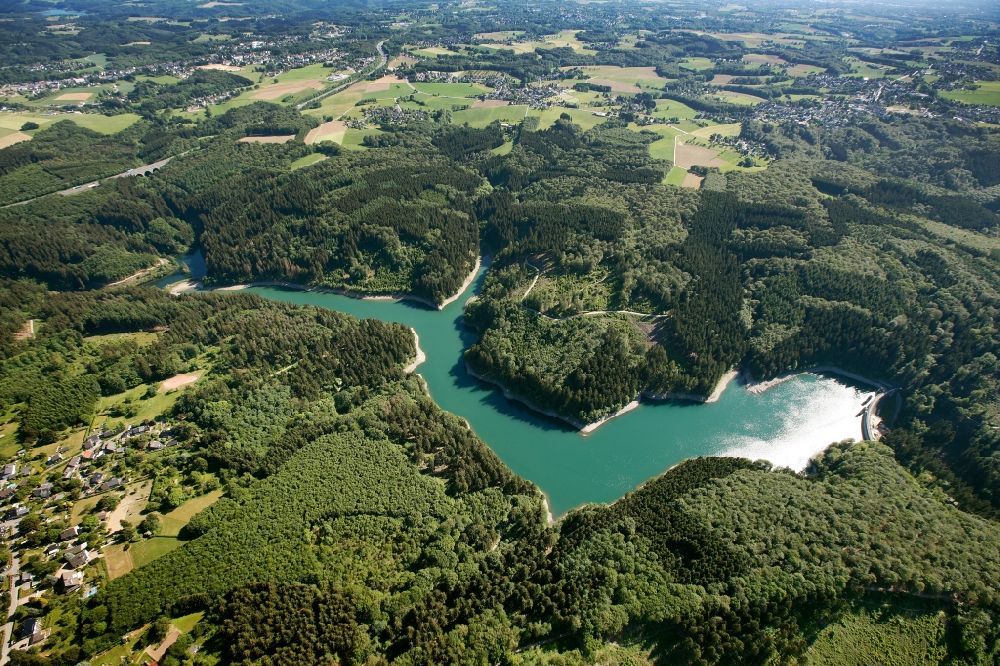 Luftaufnahme Solingen - Sengbachtalsperre in Solingen im Bundesland Nordrhein-Westfalen