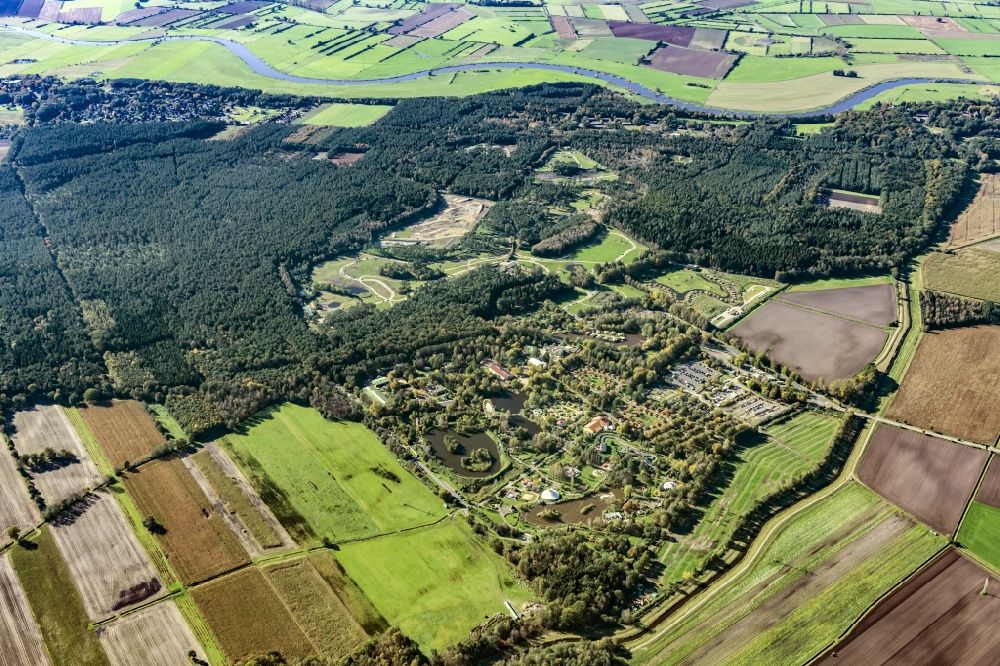 Luftaufnahme Hodenhagen - Serengeti Park in Hodenhagen im Bundesland Niedersachsen, Deutschland