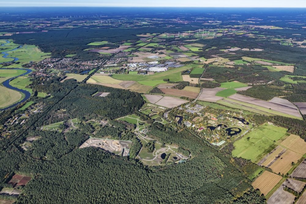 Luftbild Hodenhagen - Serengeti Park in Hodenhagen im Bundesland Niedersachsen, Deutschland