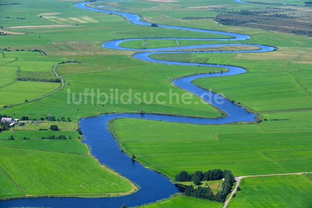 Luftbild Meggerdorf - Serpentinenförmiger Fluß - Kurvenverlauf Alte Sorge in Meggerdorf im Bundesland Schleswig-Holstein, Deutschland
