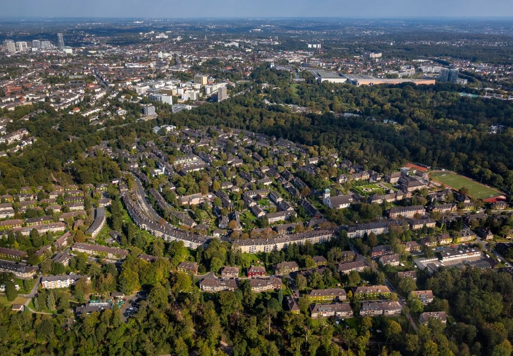 Luftbild Essen - Siedlung Margarethenhöhe in Essen im Bundesland Nordrhein-Westfalen