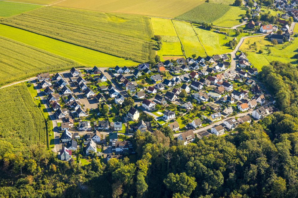 Luftaufnahme Beckum - Siedlungsgebiet in Beckum im Bundesland Nordrhein-Westfalen, Deutschland