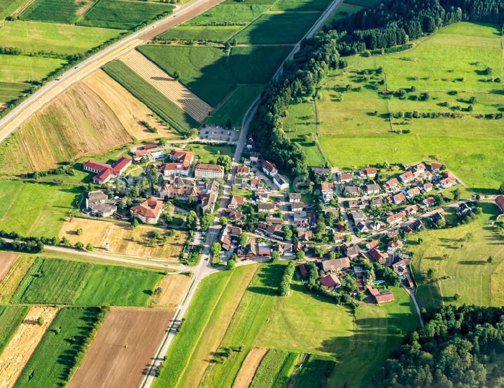 Luftaufnahme Bermersbach - Siedlungsgebiet in Bermersbach im Bundesland Baden-Württemberg, Deutschland