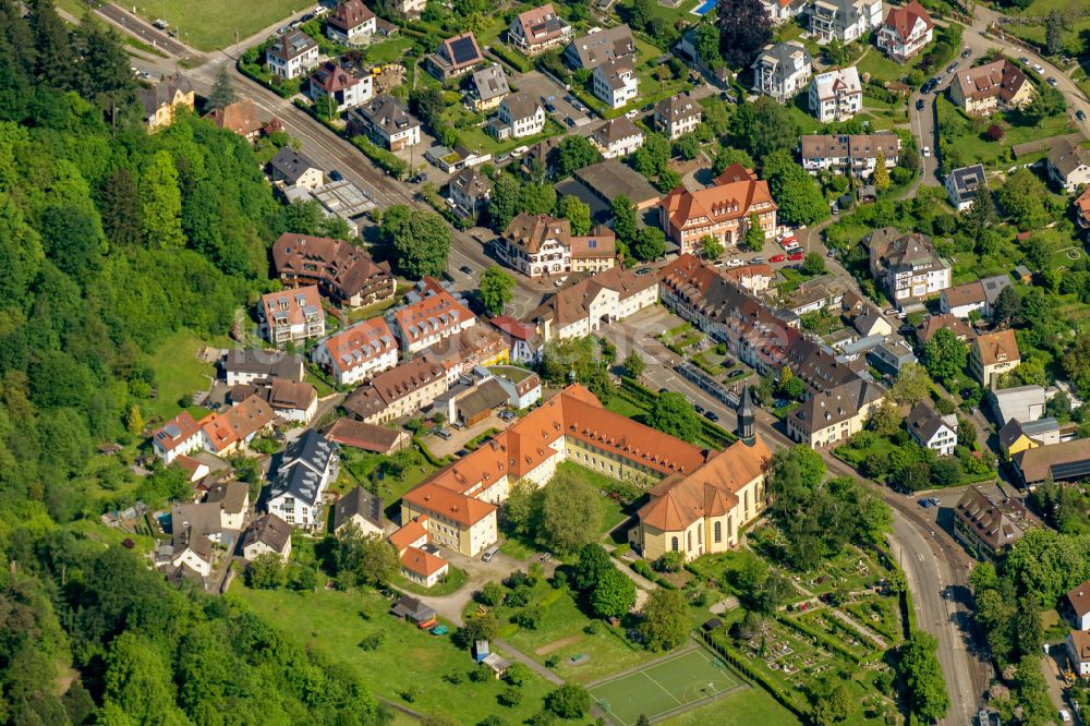 Luftaufnahme Freiburg im Breisgau - Siedlungsgebiet Günterstal in Freiburg im Breisgau im Bundesland Baden-Württemberg, Deutschland