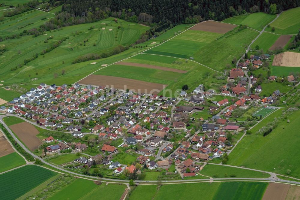 Unterentersbach aus der Vogelperspektive: Siedlungsgebiet im Kinzigtal in Unterentersbach im Bundesland Baden-Württemberg, Deutschland