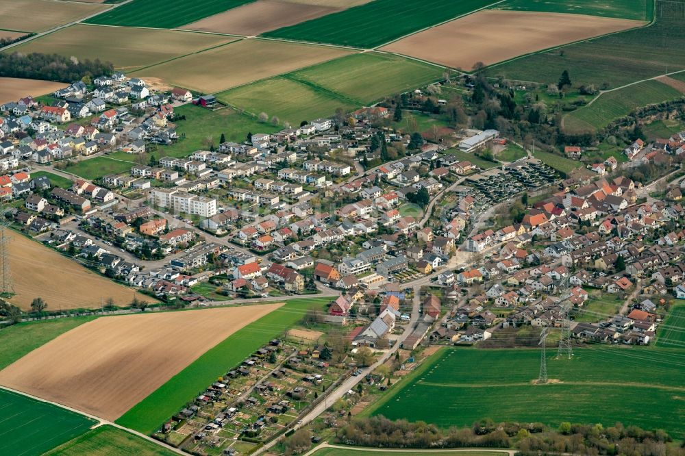 Horkheim von oben - Siedlungsgebiet Klingenberg in Horkheim im Bundesland Baden-Württemberg, Deutschland