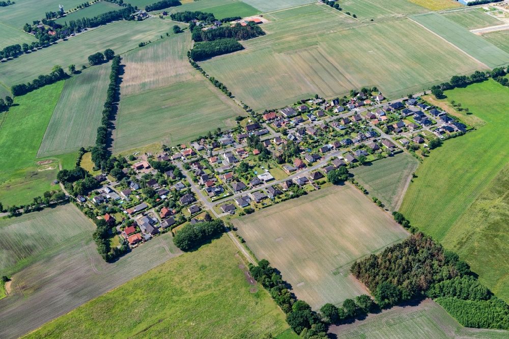 Hammah aus der Vogelperspektive: Siedlungsgebiet in Mittelsdorf im Bundesland Niedersachsen, Deutschland