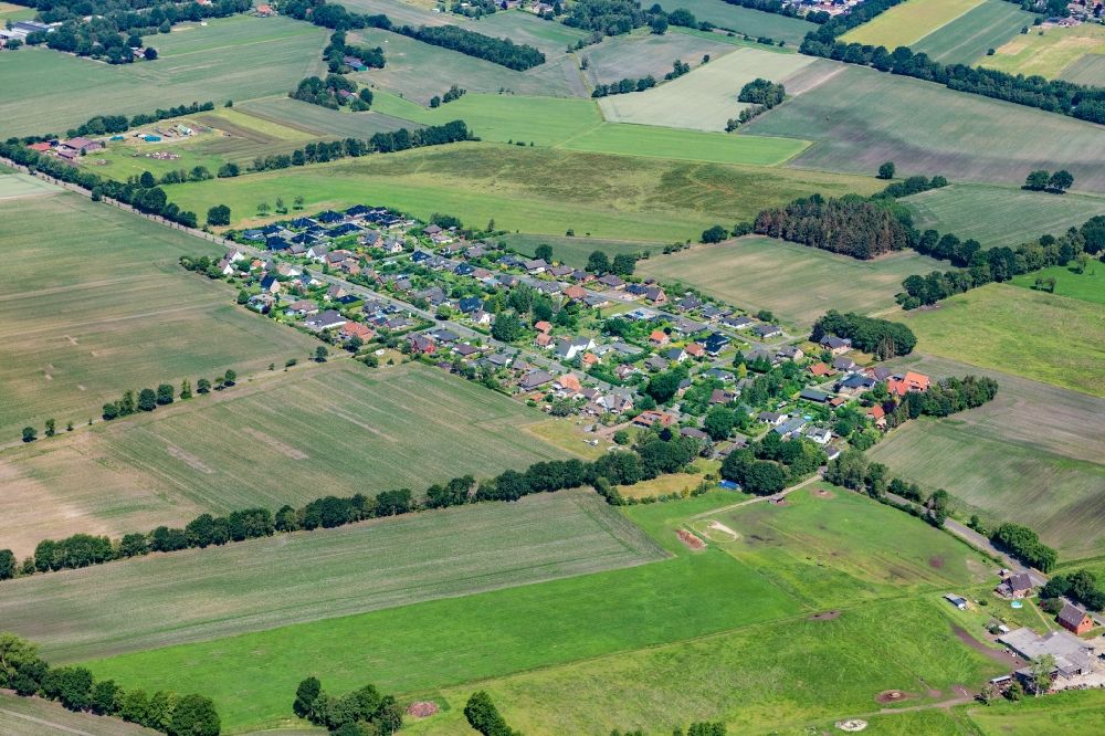 Luftaufnahme Hammah - Siedlungsgebiet in Mittelsdorf im Bundesland Niedersachsen, Deutschland