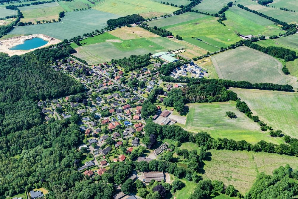 Luftbild Stade - Siedlungsgebiet und Neubaugebiet Vor der Weide in Stade Haddorf im Bundesland Niedersachsen, Deutschland