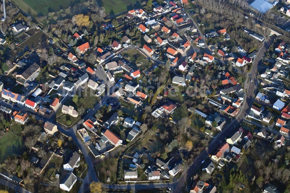 Luftbild Teutschenthal - Siedlungsgebiet im Ortsteil Eisdorf in Teutschenthal im Bundesland Sachsen-Anhalt, Deutschland