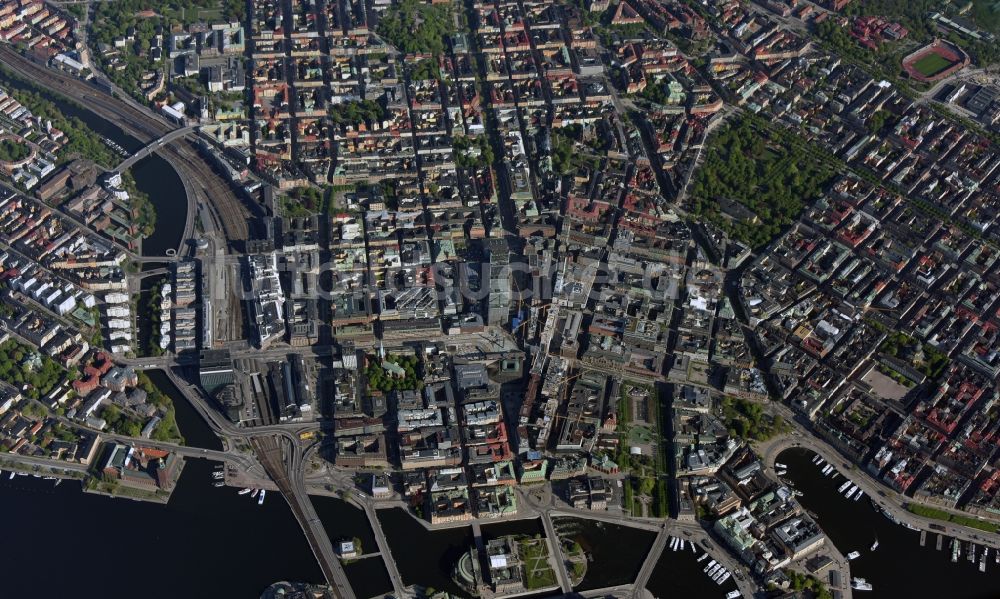 Luftbild Stockholm - Siedlungsgebiet im Ortsteil Södermalm in Stockholm in Stockholms län, Schweden