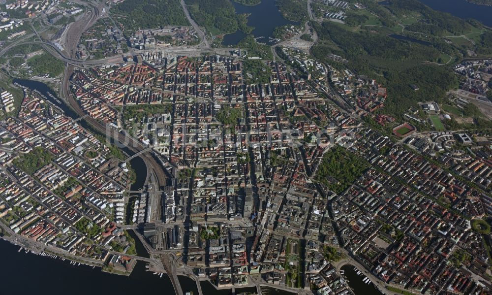 Luftaufnahme Stockholm - Siedlungsgebiet im Ortsteil Södermalm in Stockholm in Stockholms län, Schweden