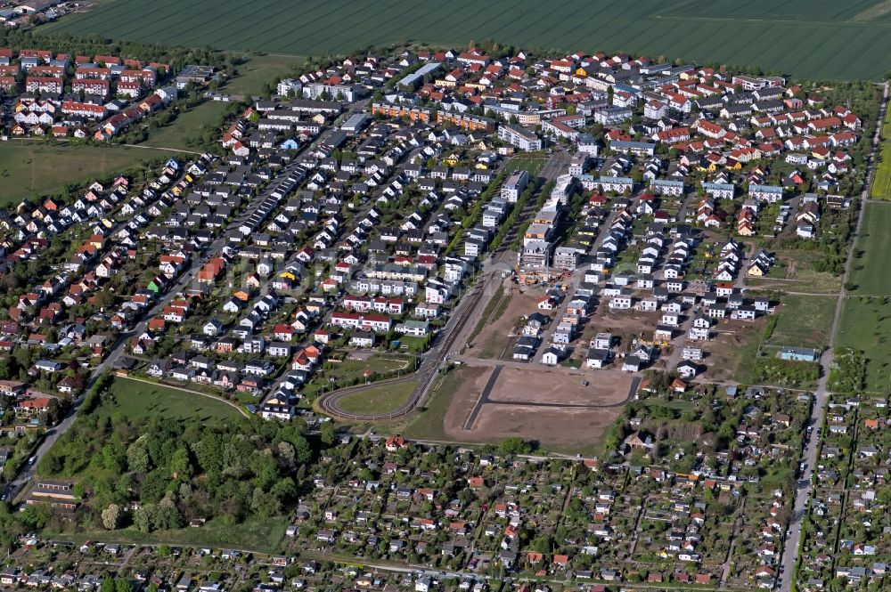 Luftaufnahme Erfurt - Siedlungsgebiet Ringelberg-Siedlung im Ortsteil Krämpfervorstadt in Erfurt im Bundesland Thüringen, Deutschland