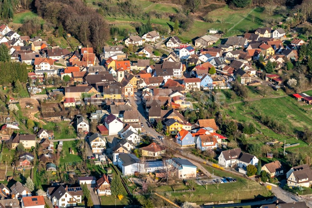 Luftaufnahme Wallburg - Siedlungsgebiet Wallburg in Ettenheim im Bundesland Baden-Württemberg, Deutschland