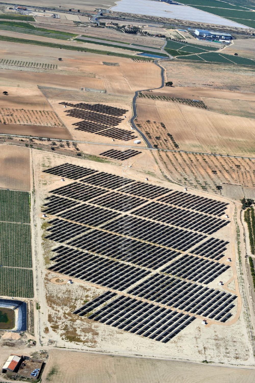 Los Martinez von oben - Solarfeld / Solarpark bei Los Martinez in der Region Murcia in Spanien