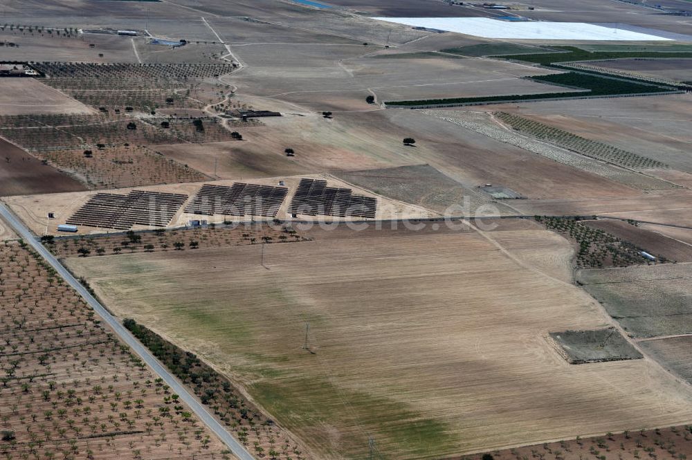 Luftaufnahme Los Martinez - Solarfeld / Solarpark bei Los Martinez in der Region Murcia in Spanien