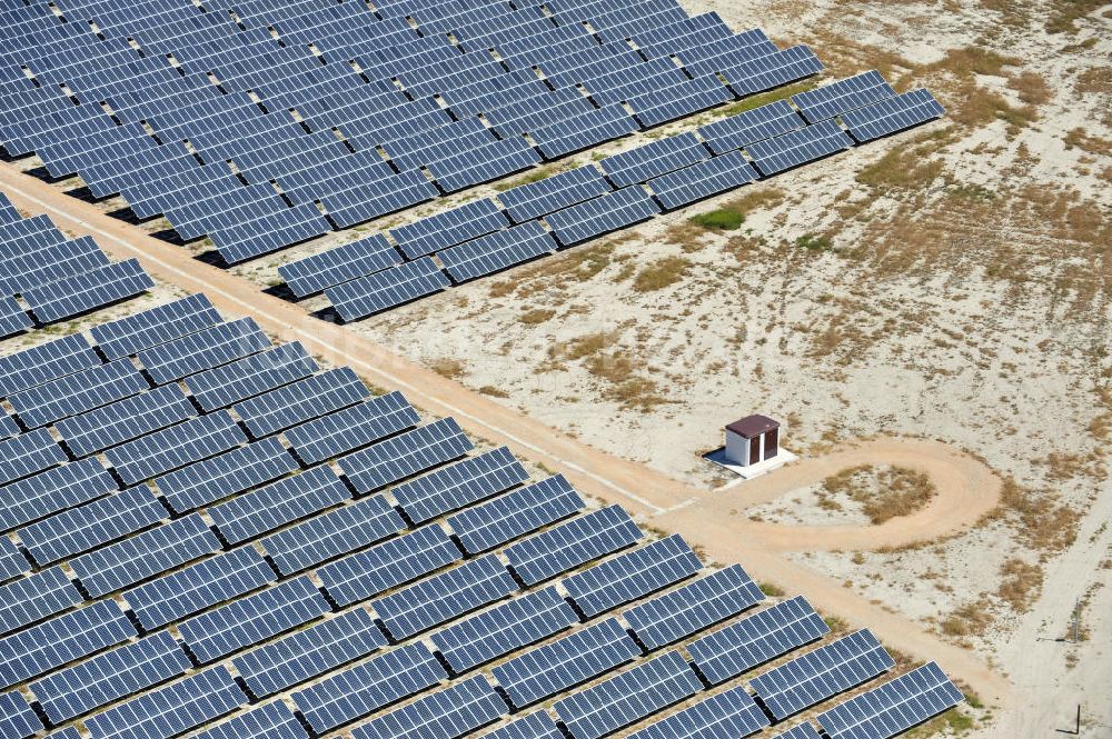 Luftaufnahme Los Martinez - Solarfeld / Solarpark bei Los Martinez in der Region Murcia in Spanien