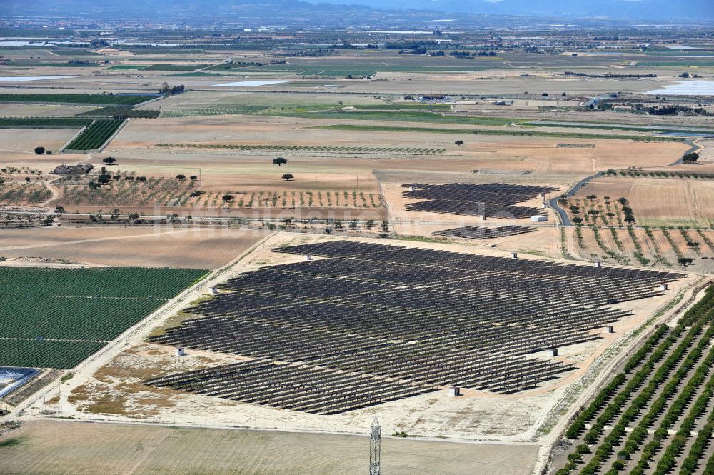 Luftbild Los Martinez - Solarfeld / Solarpark bei Los Martinez in der Region Murcia in Spanien