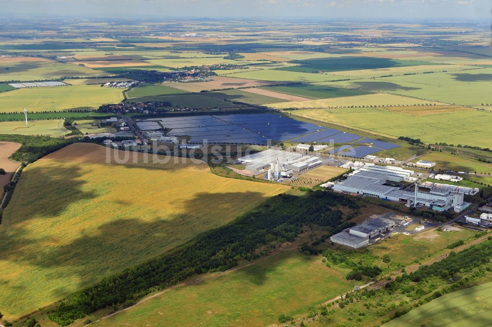 Luftbild Delitzsch - Solarkraftwerk und Photovoltaik- Anlagen in Delitzsch im Bundesland Sachsen, Deutschland