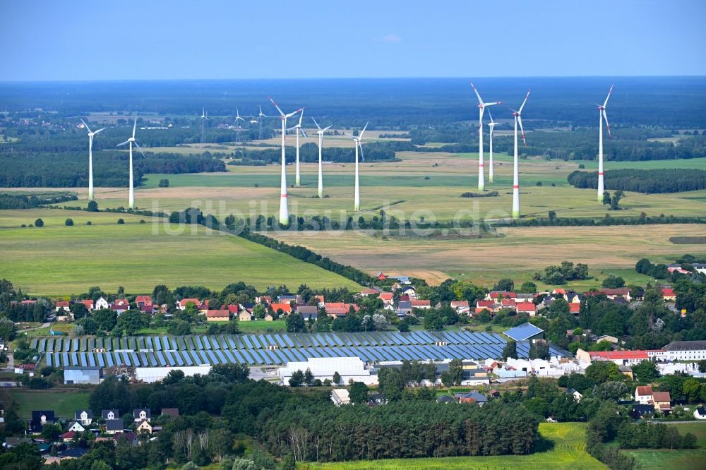 Luftbild Klosterfelde - Solarkraftwerk und Photovoltaik- Anlagen in Klosterfelde im Bundesland Brandenburg, Deutschland