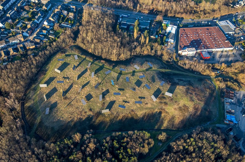 Luftaufnahme Bottrop - Solarpark in Bottrop im Bundesland Nordrhein-Westfalen