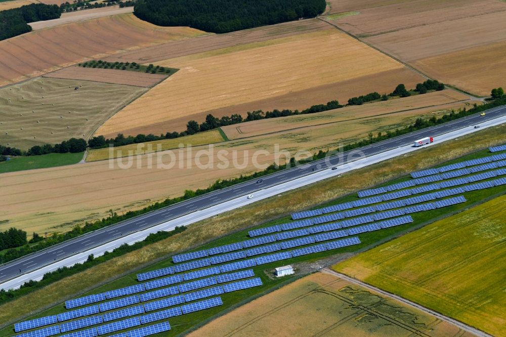 Lauda-Königshofen von oben - Solarpark bzw. Solarkraftwerk in Lauda-Königshofen im Bundesland Baden-Württemberg, Deutschland