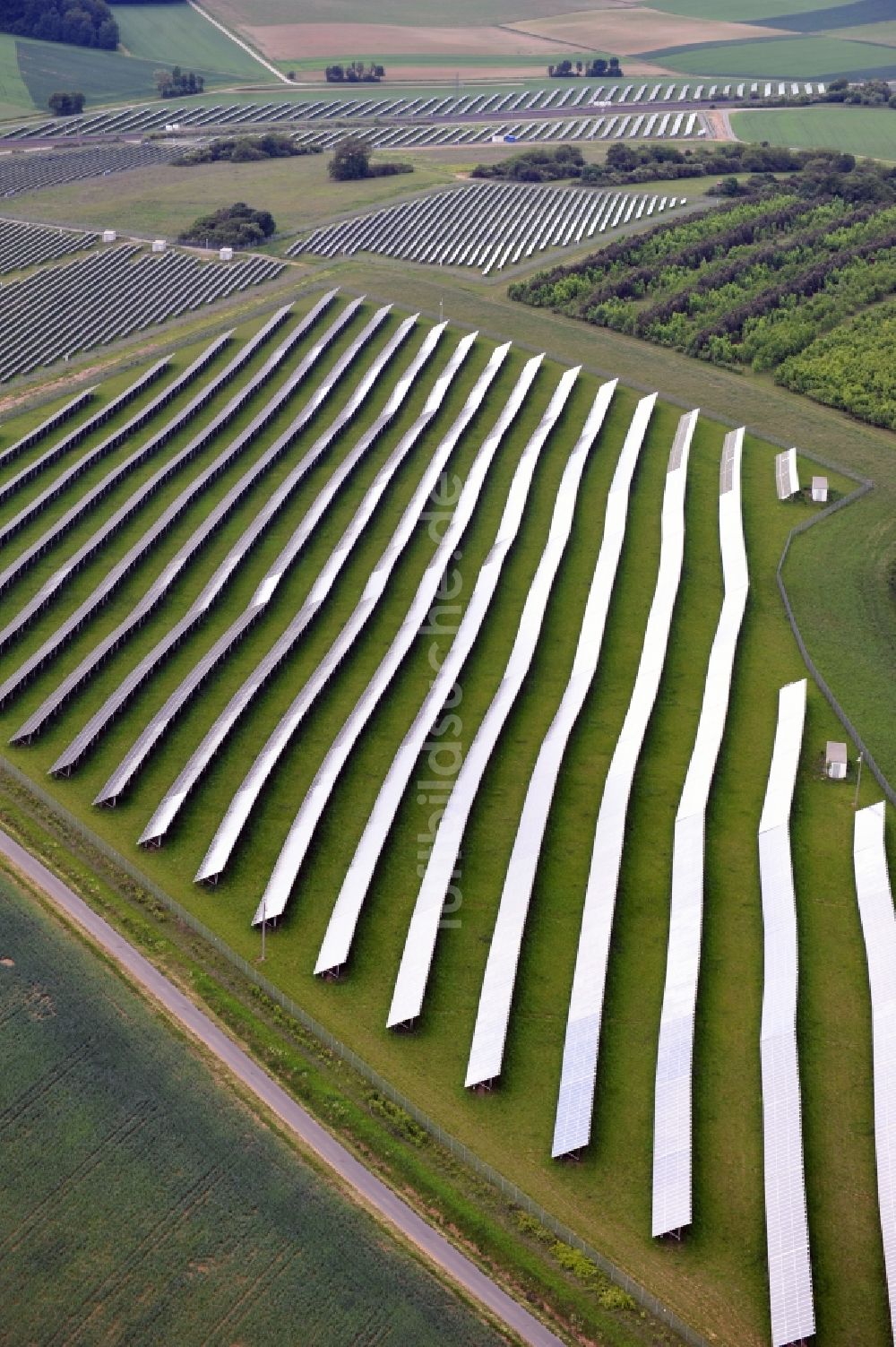 Luftaufnahme Laudenbach - Solarpark Laudenbach in Bayern