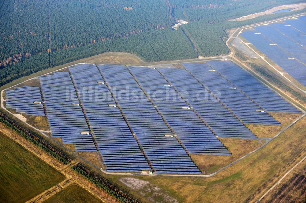 Lichterfeld-Schacksdorf aus der Vogelperspektive: Solarpark Lichterfeld