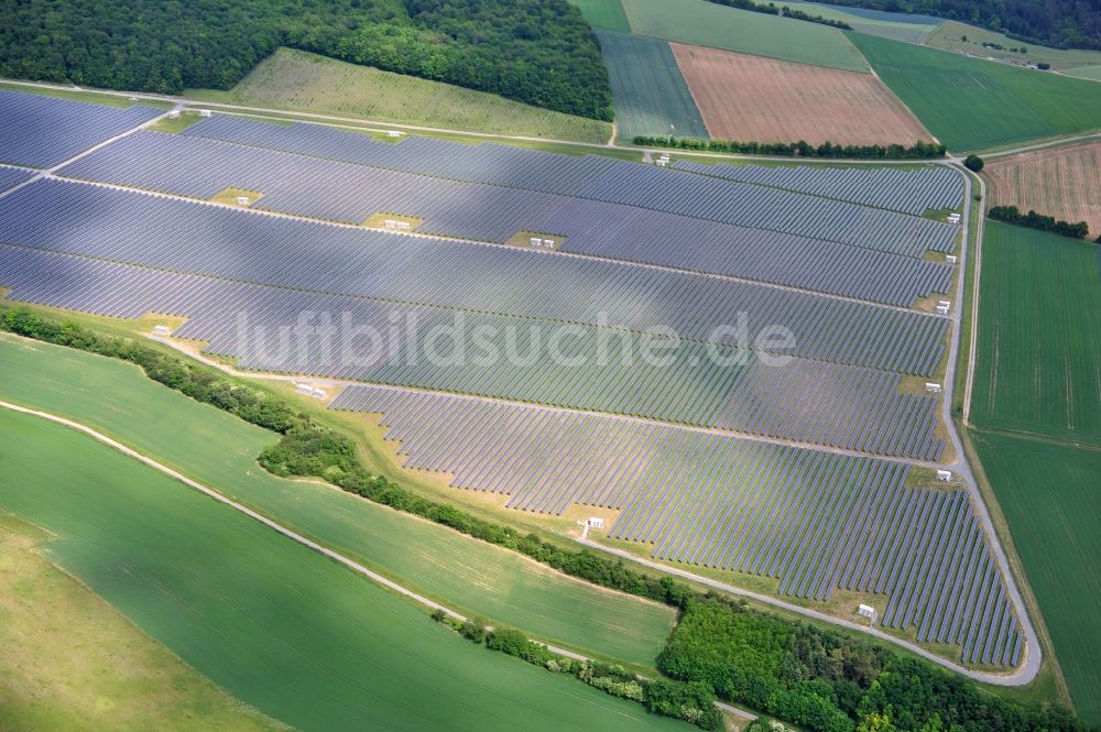 Thüngen von oben - Solarpark Thüngen in Bayern