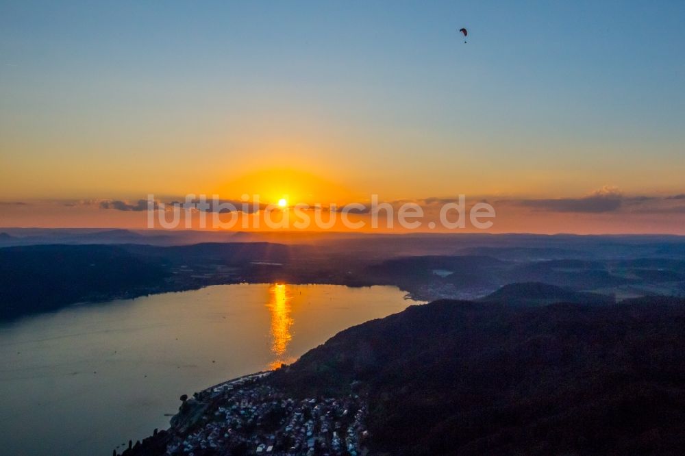 Luftbild Bodman-Ludwigshafen - Sonnenuntergang bei Sipplingen/Bodensee in Bodman-Ludwigshafen im Bundesland Baden-Württemberg