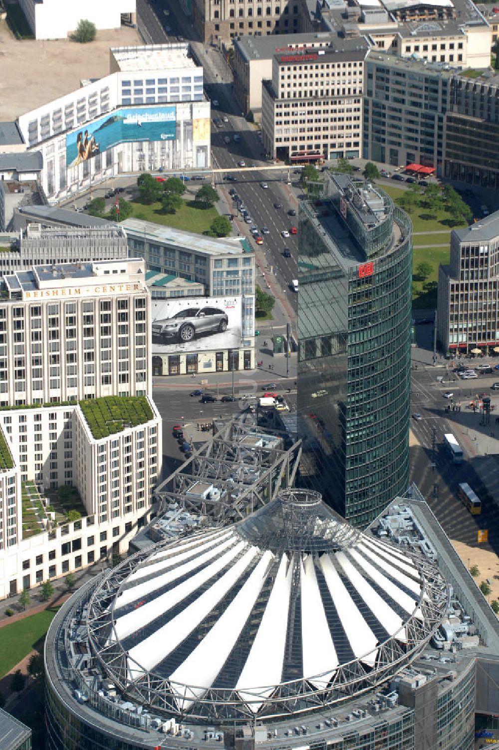 Berlin von oben - Sony Center am Potsdamer Platz