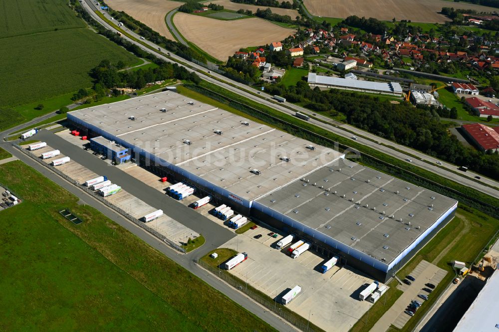 Luftaufnahme Bollberg - Speditions- Gebäude der Logistik- und Transportfirma der BR Rigterink Logistik GmbH & Co. KG in Bollberg im Bundesland Thüringen, Deutschland