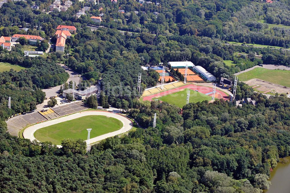 POSEN / POZNAN von oben - Speedway- Stadion und Leichtathletik-Stadion in Posen in der Woiwodschaft Großpolen