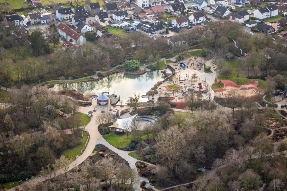 Hamm aus der Vogelperspektive: Spielplatz mit Sandflächen der Maximilianpark Hamm GmbH in Hamm im Bundesland Nordrhein-Westfalen, Deutschland
