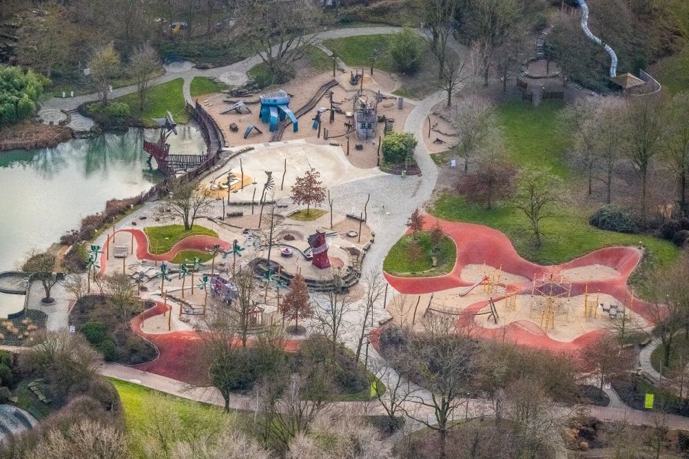 Luftbild Hamm - Spielplatz mit Sandflächen der Maximilianpark Hamm GmbH in Hamm im Bundesland Nordrhein-Westfalen, Deutschland