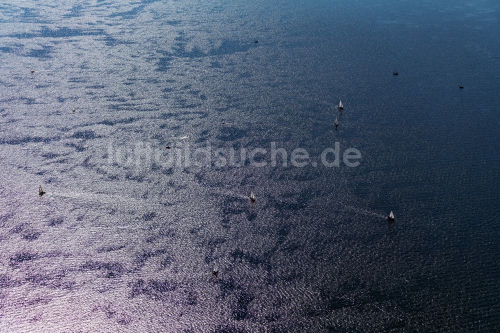 Kressbronn am Bodensee aus der Vogelperspektive: Sport- und Segelboote auf dem Bodensee bei Kressbronn im Bundesland Baden-Württemberg, Deutschland